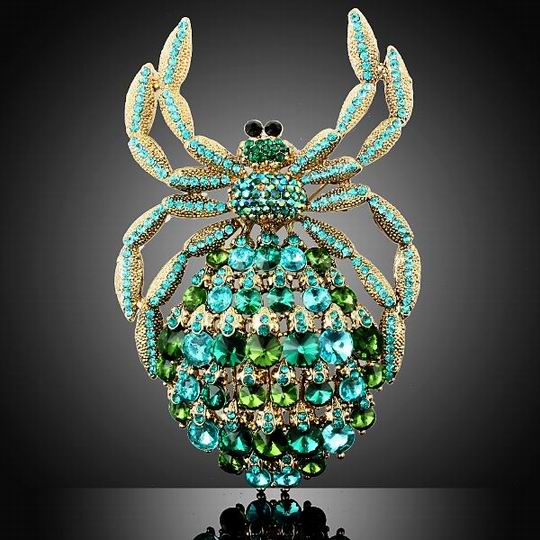 115mm SWAROVSKI CRYSTAL BLUE PENDANT or BROOCH
